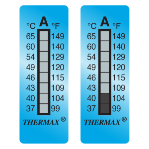 SpotSee® Thermax 8-Level Irreversible Temperature Labels (Pack of 10)