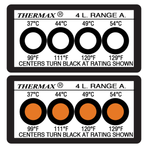 SpotSee® Thermax 4-Level Irreversible Temperature Labels (Pack of 10)
