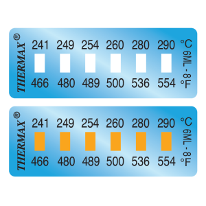 SpotSee® Thermax 6-Level Mini Strip Irreversible Temperature Labels (Pack of 10)
